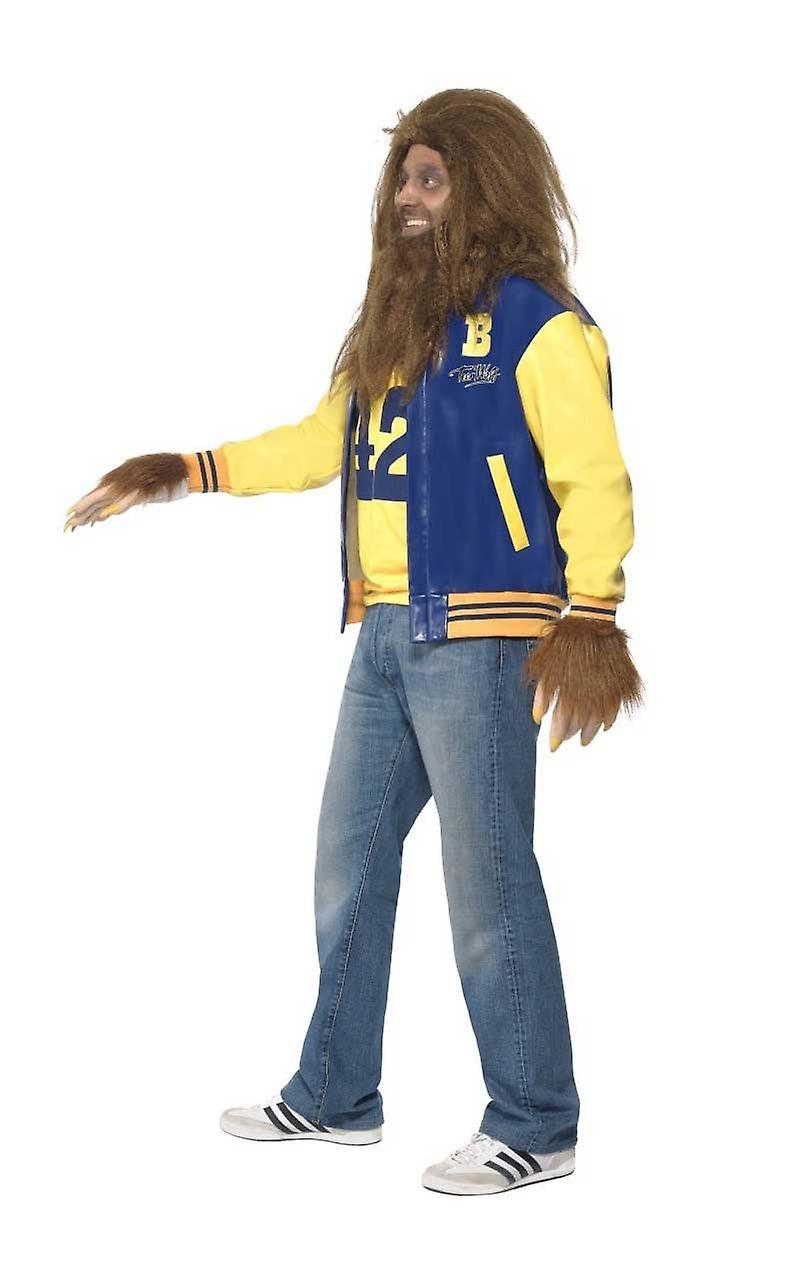 Mens Teen Wolf Costume Halloween Fancy Dress Warewolf