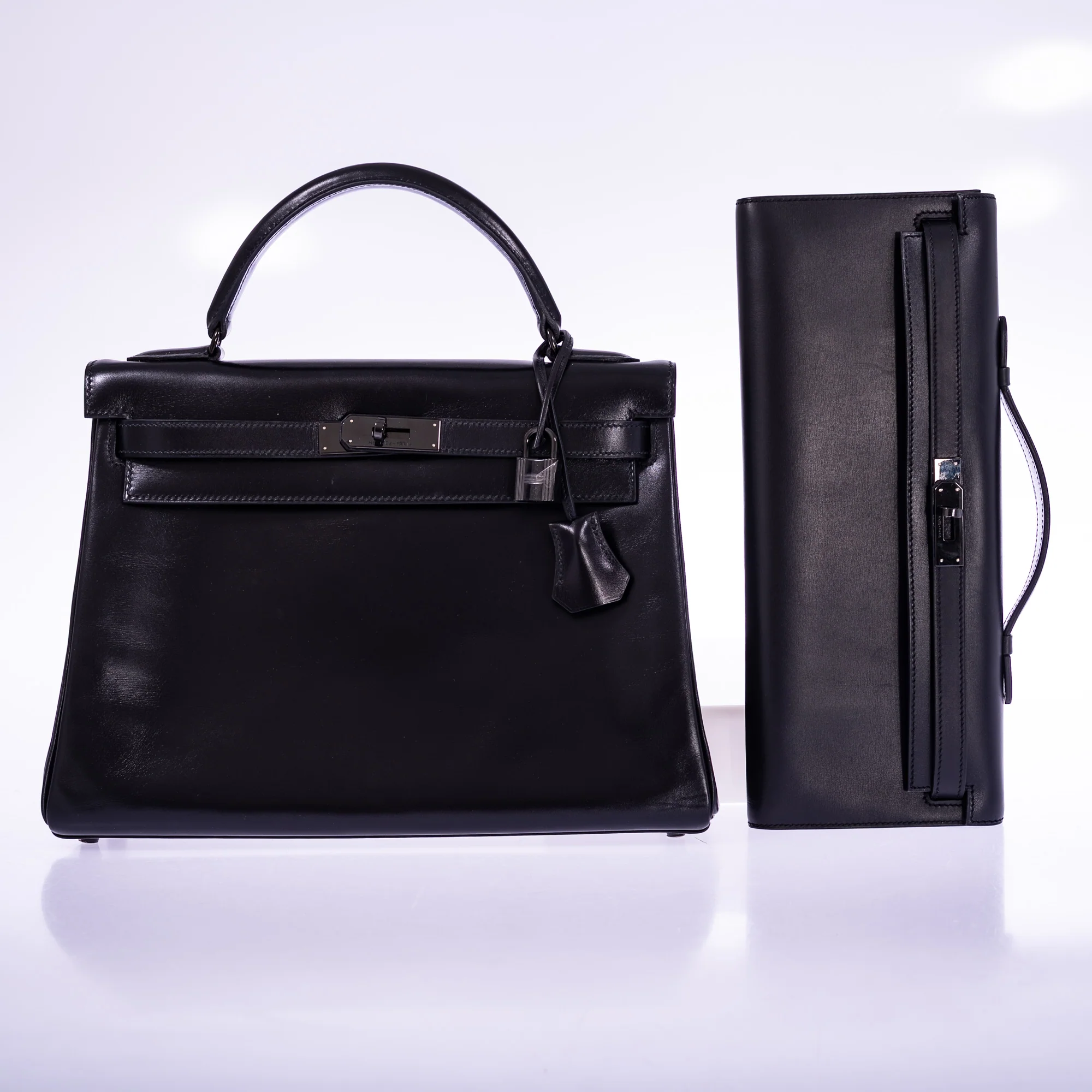 Hermès Kelly Cut So Black Noir Box PVD Hardware
