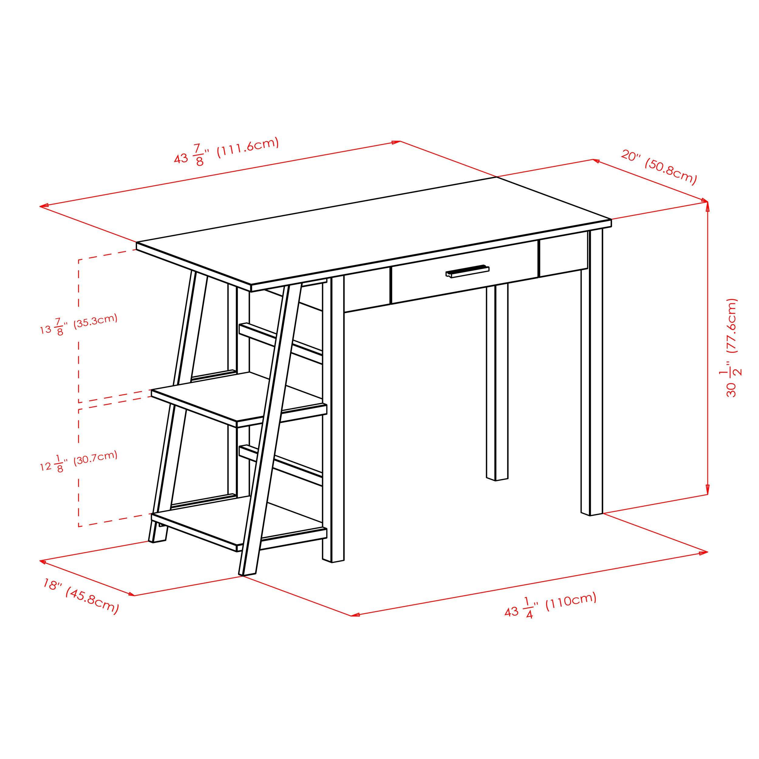 Aldric Writing Desk Walnut - Winsome