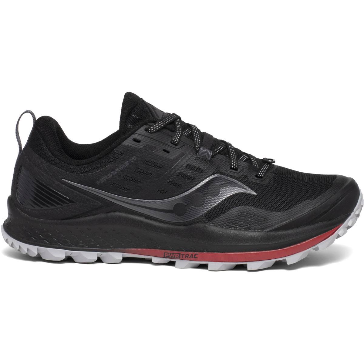 Saucony Peregrine 10 Black/Red, Men&s, Size: 7.5