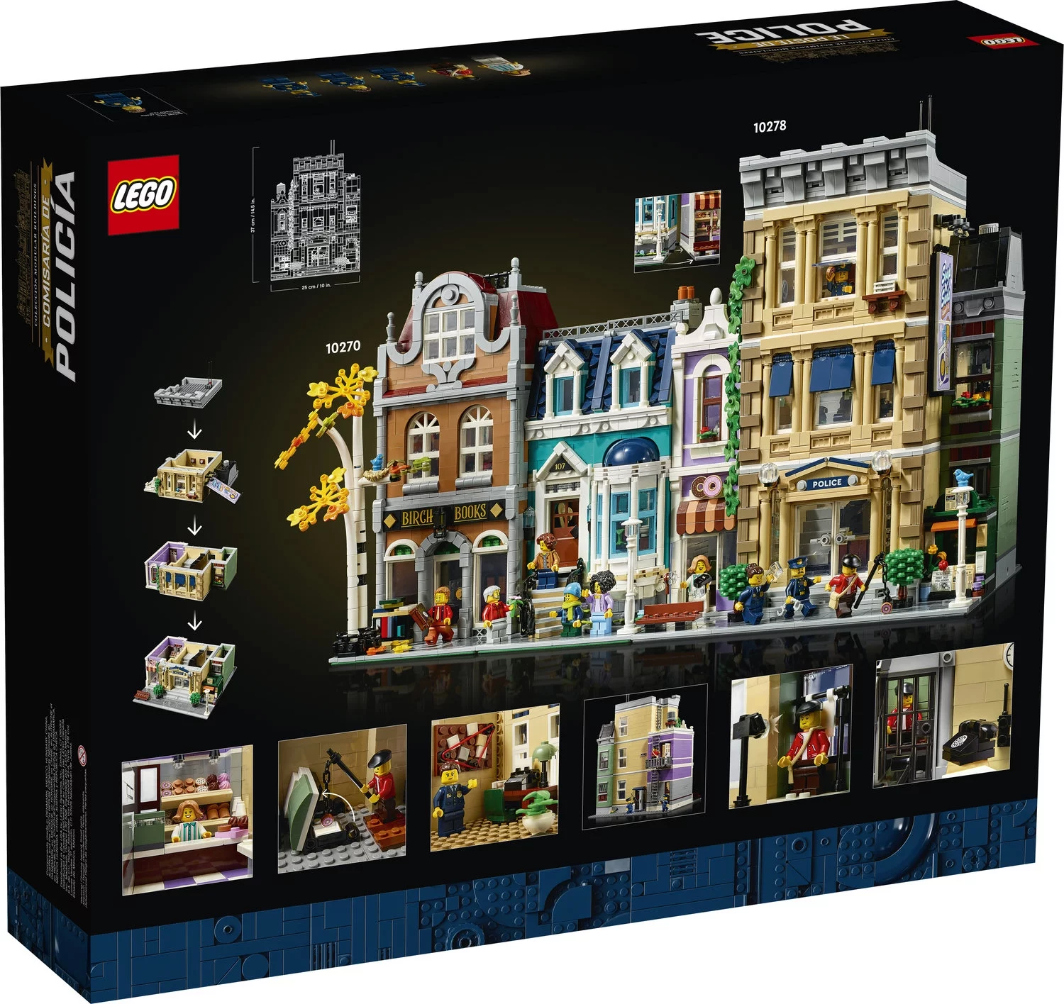 LEGO Icons Police Station 10278 Large Construction Set, Collectible Model Kits for Adults to Build, Modular Buildings Collection
