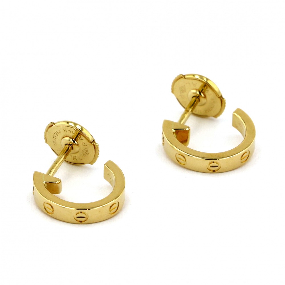 Cartier Love Earrings 18K Yellow Gold