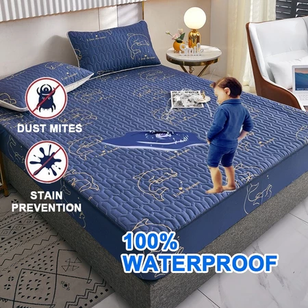 Waterproof Mattress Protector Elastic Fitted Bedsheet Cadar Queen Mattress Singe/ Queen /King Mattress Cover Dust Cover