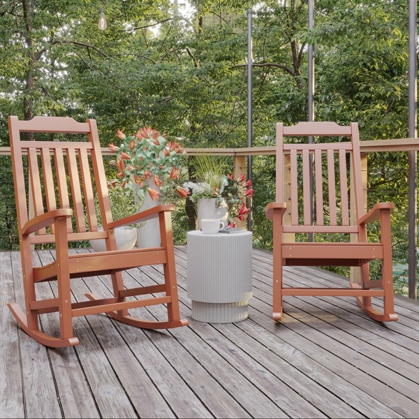 2 Pack AllWeather Faux Wood Rocking Chair