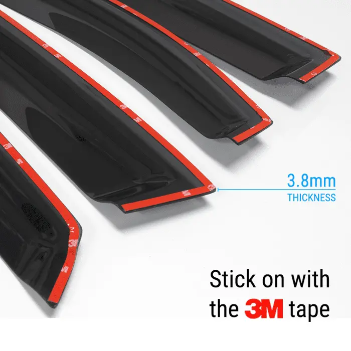 Side Window Visors Sun Deflector Rain Guard Vent Shade for Jeep Compass 2017-2020