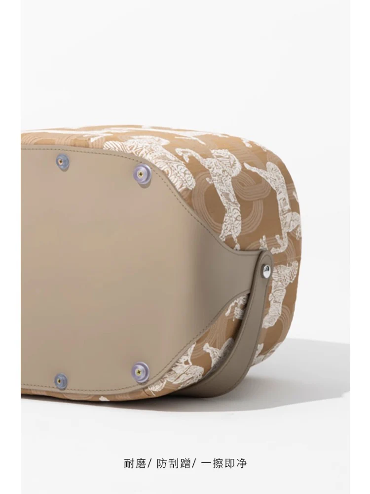 CH079 - H Deco Saddle Stool Orange Golden Brown: Portable, Bedside, Living Room, Versatile Side Table