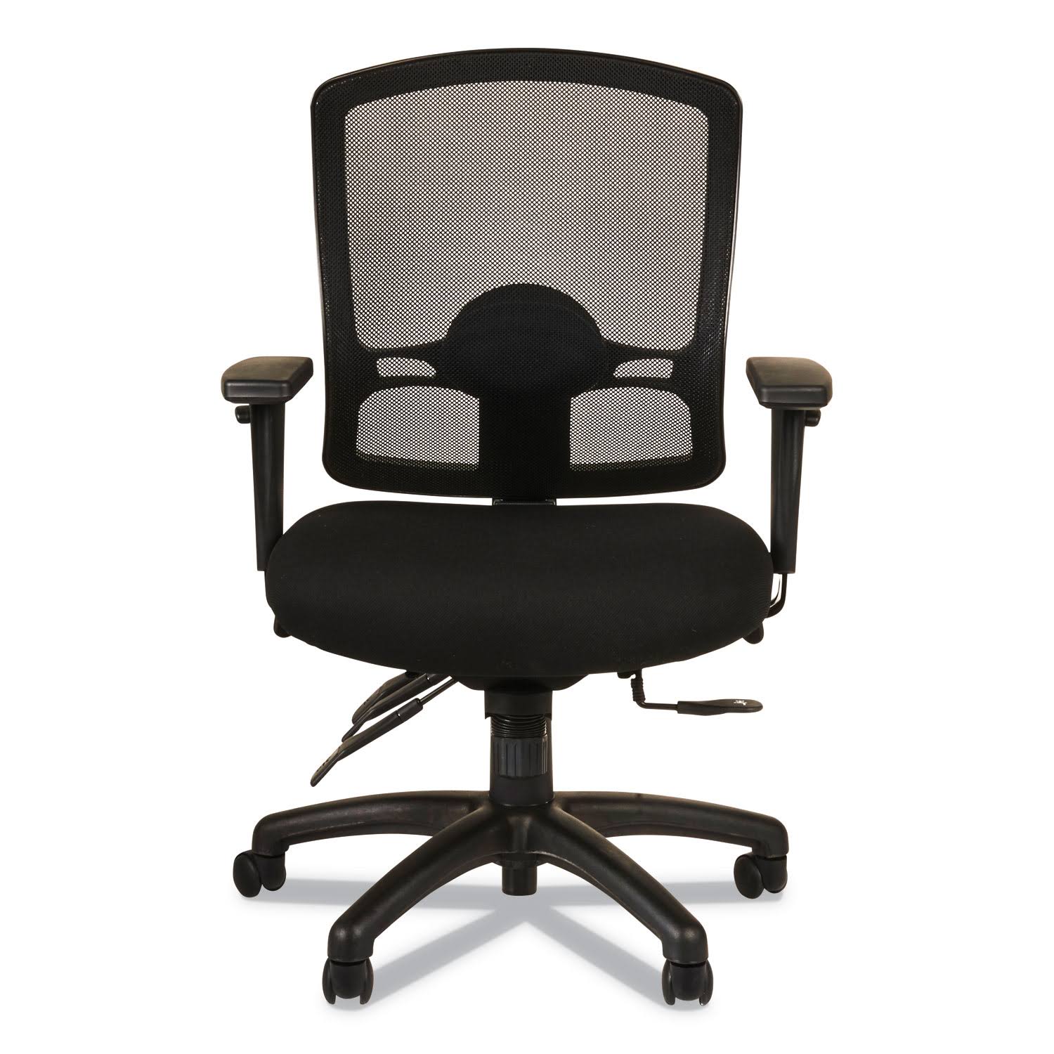 Alera Etros Series Black Mid-Back Multifunction with Seat Slide Chair