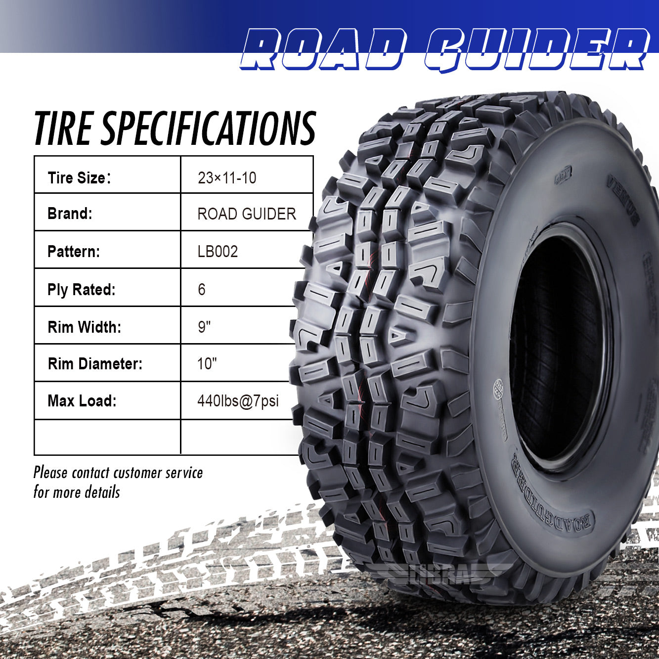 2 New ATV/UTV tires 23x11-10 23x11x10 6PR 10269.