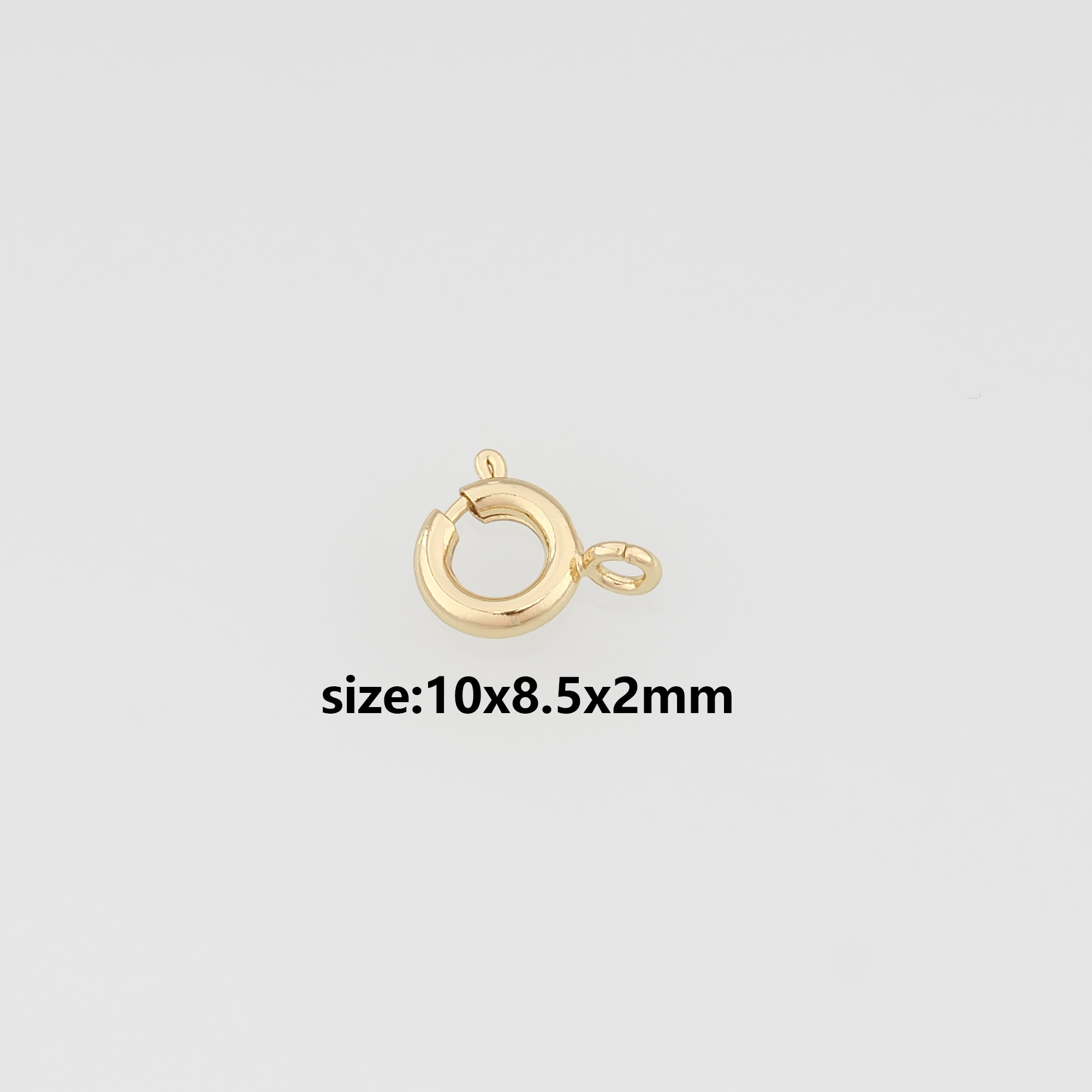 18K Gold Filled Round Snap Clasp,Dainty Push Gate Clasp Lock for DIY Jewelry Necklace Bracelet