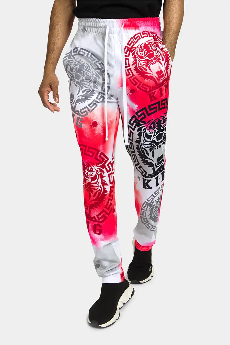 Tie-Dye Tiger King Tracksuit – Psychedelic Fusion of Wildlife Graphics & Swirling Dye Patterns