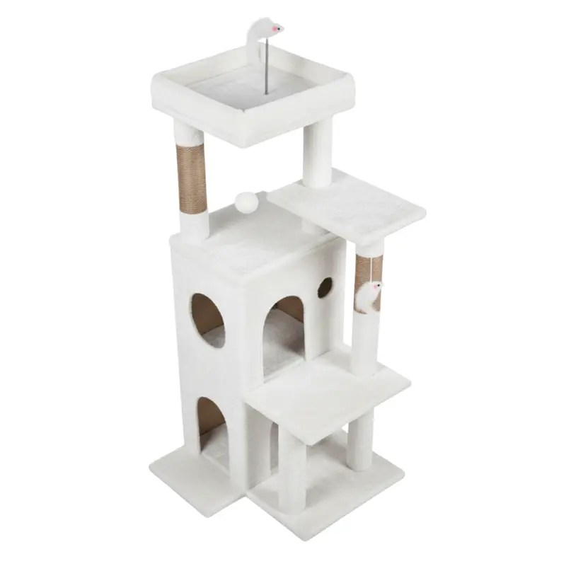 Premium Cat Tree Tower – Twin Condos, Hammock, and Natural Sisal Scratching Posts