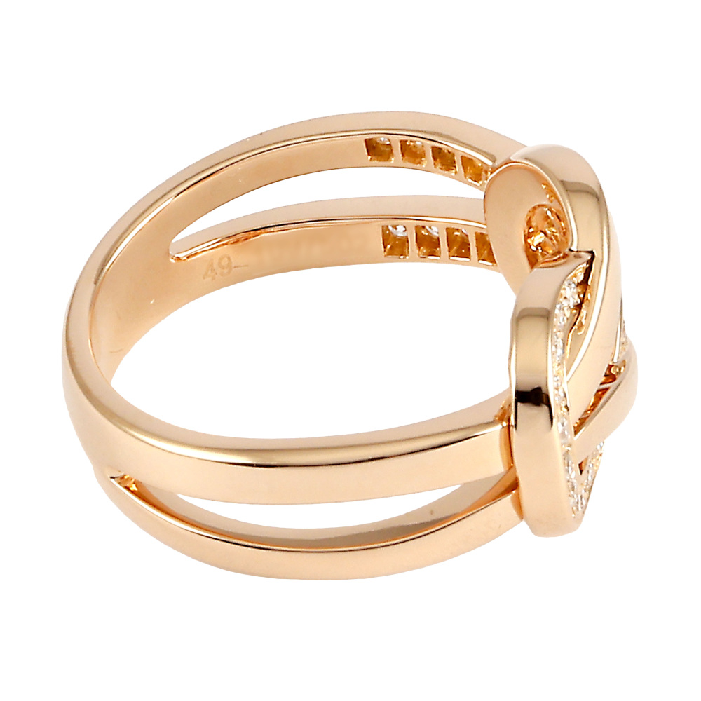 FRED Chance Amphini Mm Ring 18K Rose Gold Diamond 4B0868