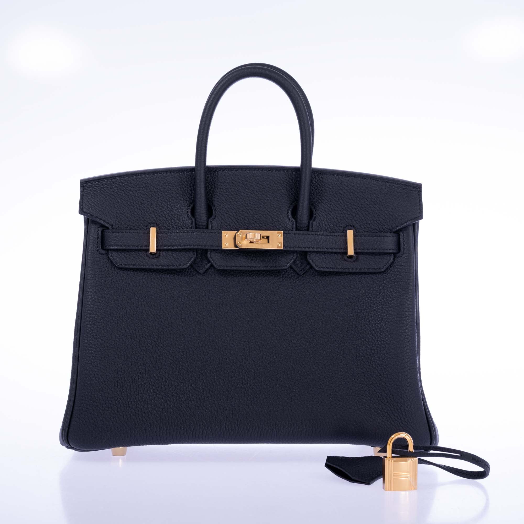 Hermès Birkin 25 Noir Togo Gold Hardware