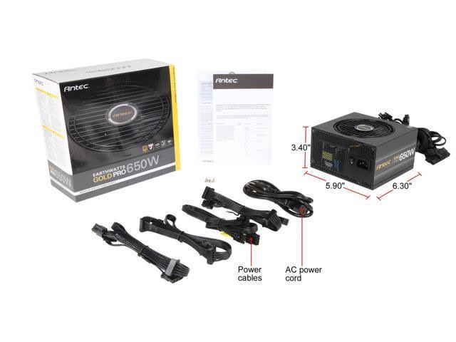 Antec EA650G Pro 80 Plus Gold PSU, 650W