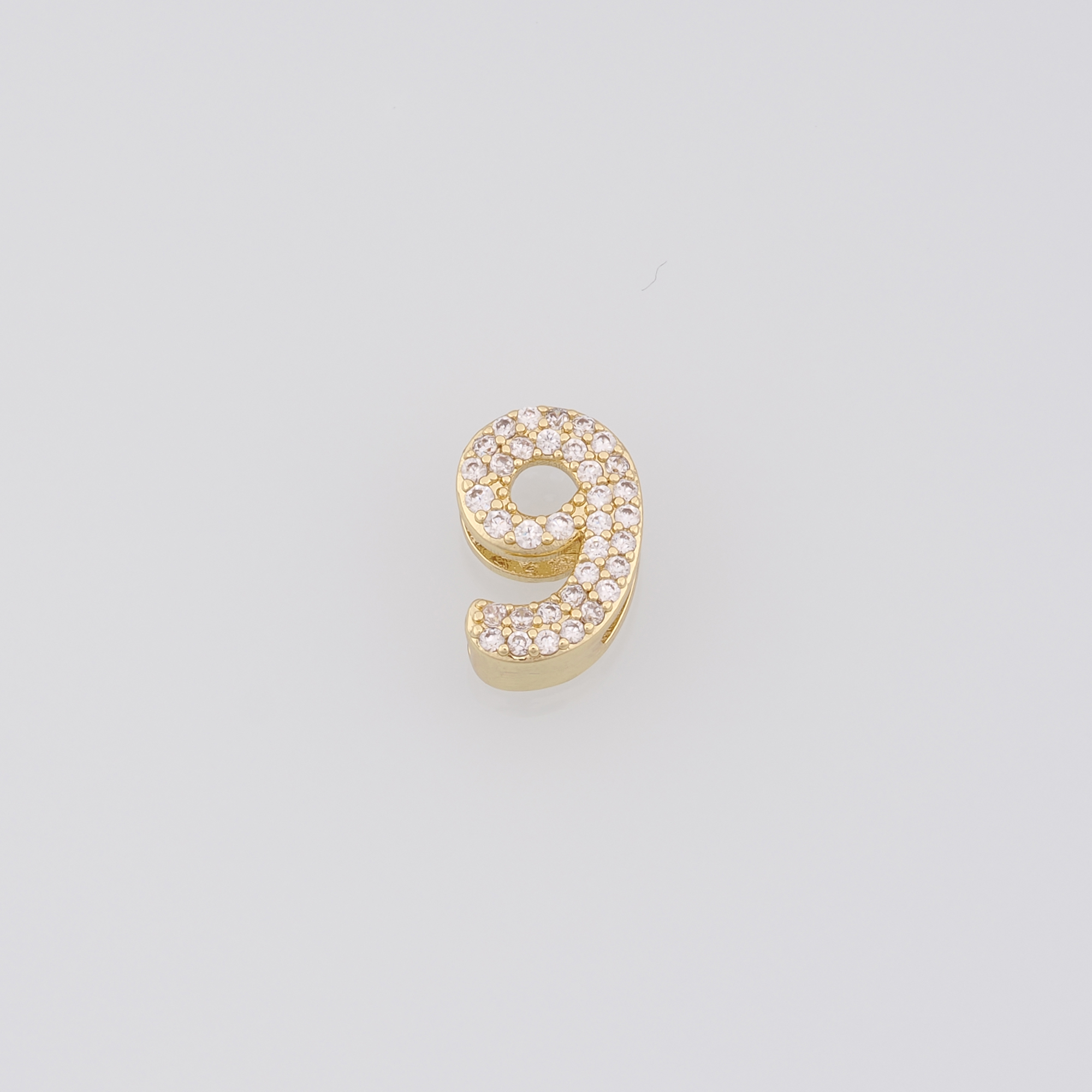 18K Gold Filled Number Spacer Beads,CZ Micro Pave Number Spacer Beads,DIY Jewelry Making Supply