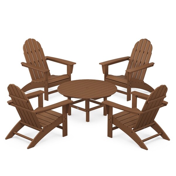 POLYWOOD Vineyard 5Piece Adirondack Chair Conversation Set
