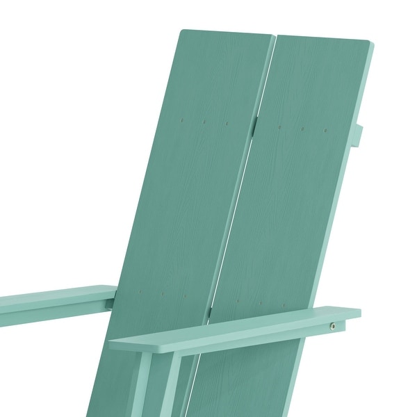 Modern Dual Slat Back Adirondack Style Patio Chair