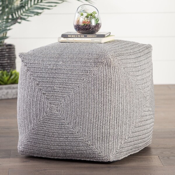 Chadwick Solid Indoor/ Outdoor Pouf/ Floor Pillow