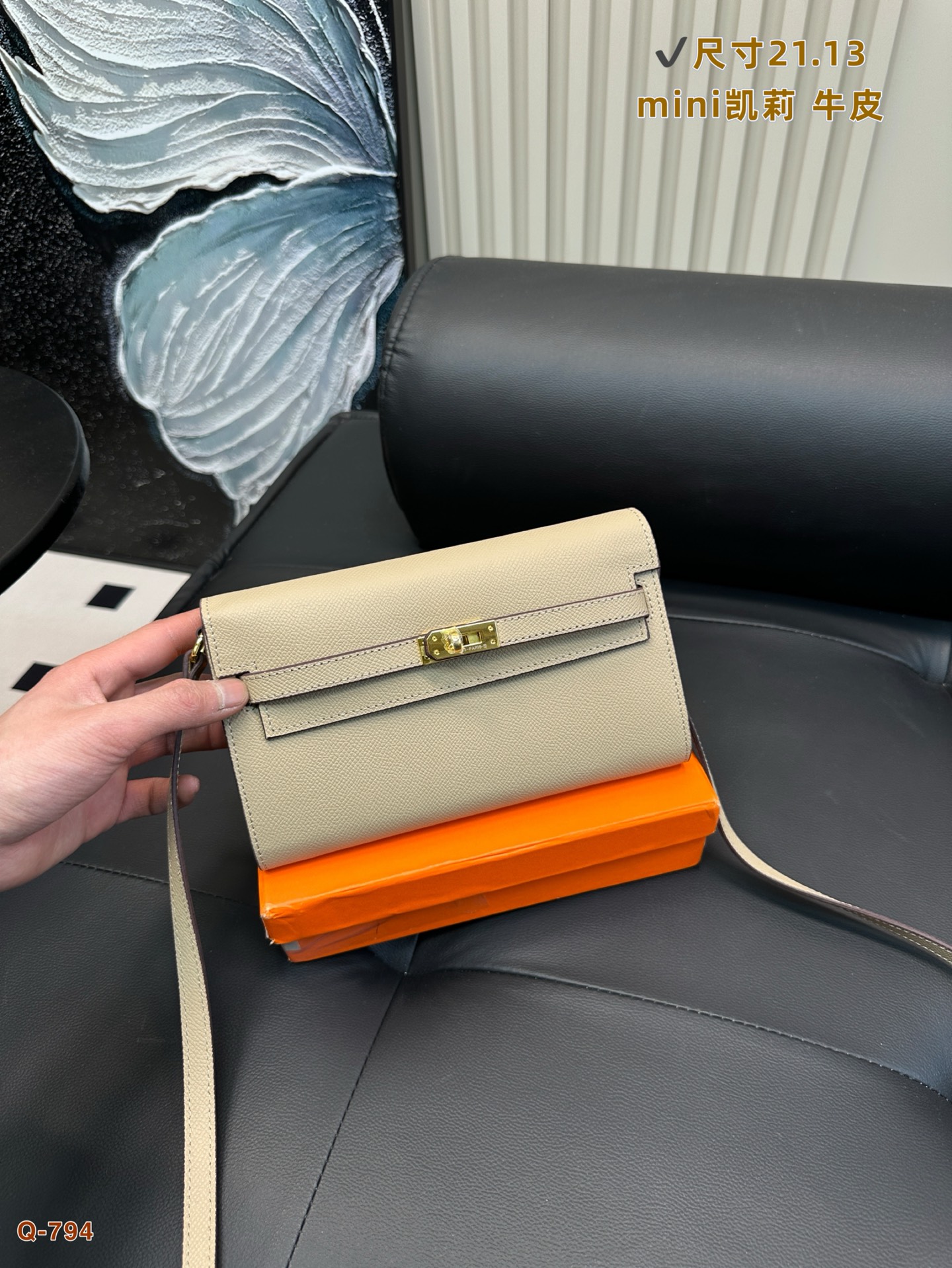 Hermès Kelly leather handbag Fashionable and easy to match armpit bag crossbody bag handbag high cost performance - cnluxepick