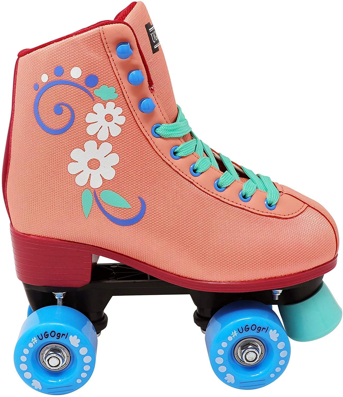 Lenexa uGOgrl Roller Skates for Girls – Kids Quad Roller Skate – Indoor, Outdoor, Derby Children’s Skate – Rollerskates Made for Kids – Great Youth Skate for Beginners