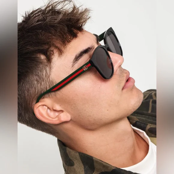 Gucci GG0416SK Round Black Sunglasses