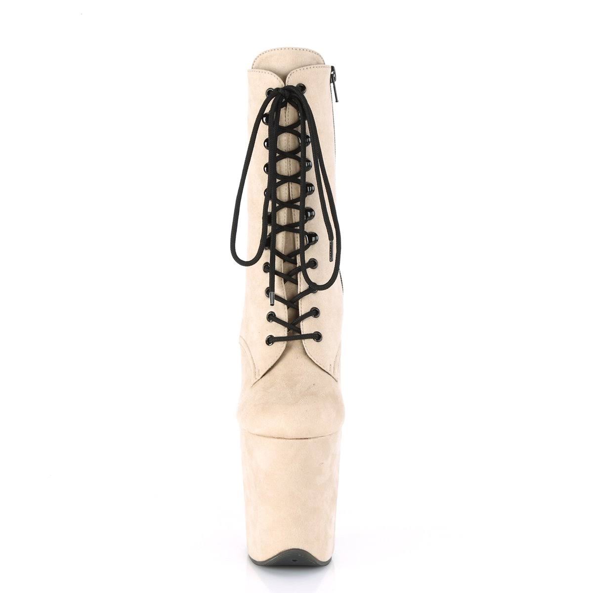 8 inch Heel FLAMINGO-1020FS Beige Suede 5 / Beige