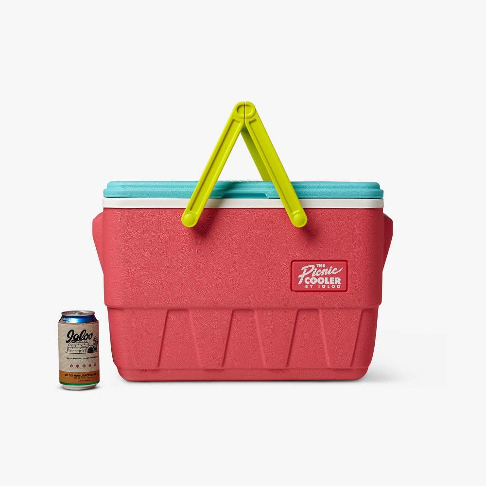 Igloo Retro Picnic Basket Hard Cooler Watermelon/White 25qt