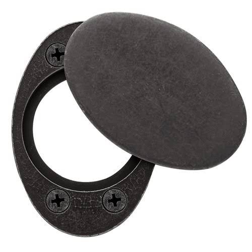 Baldwin 6755 Oval Cylinder Lock Cover PLATE, Non-Lacquered Brass