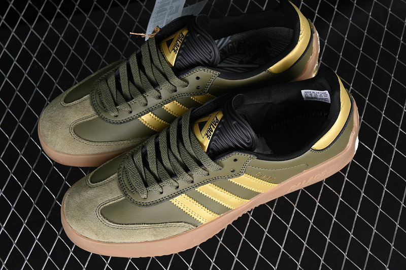 Adidas Palace X Puig Samba Focus Olive/Metallic Gold/Gum HQ6100