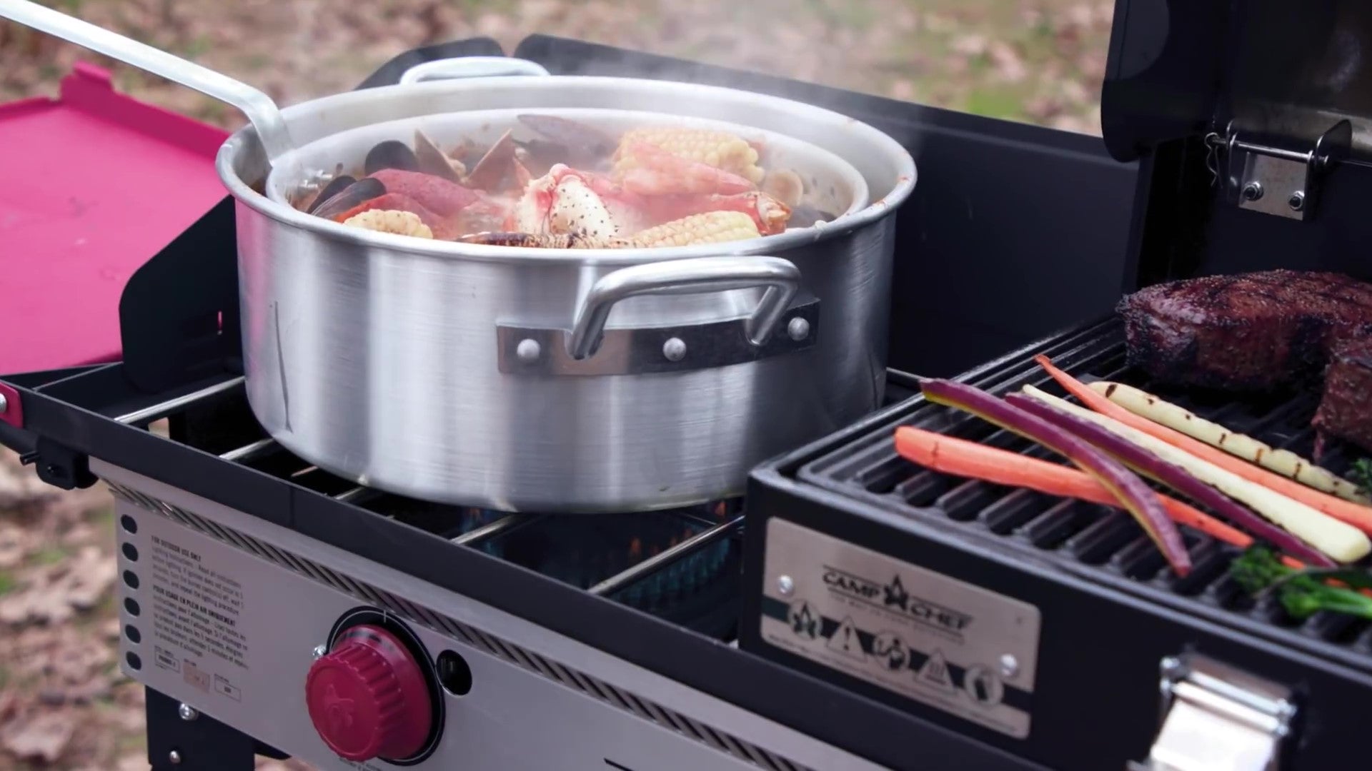 Camp Chef 10.5 qt 2-Piece Aluminum Fry and Steam Pot Set – DP10