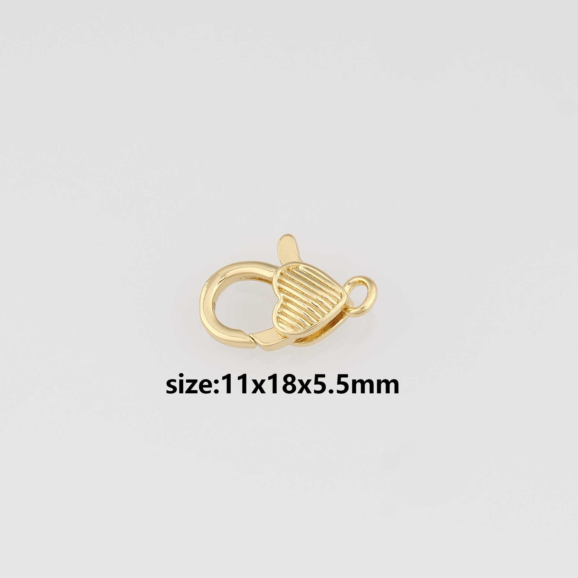 18K Gold Filled Heart Lobster Claw Clasp,Lobster Clasp Lock,Spring Buckle for DIY Jewelry Necklace Bracelet