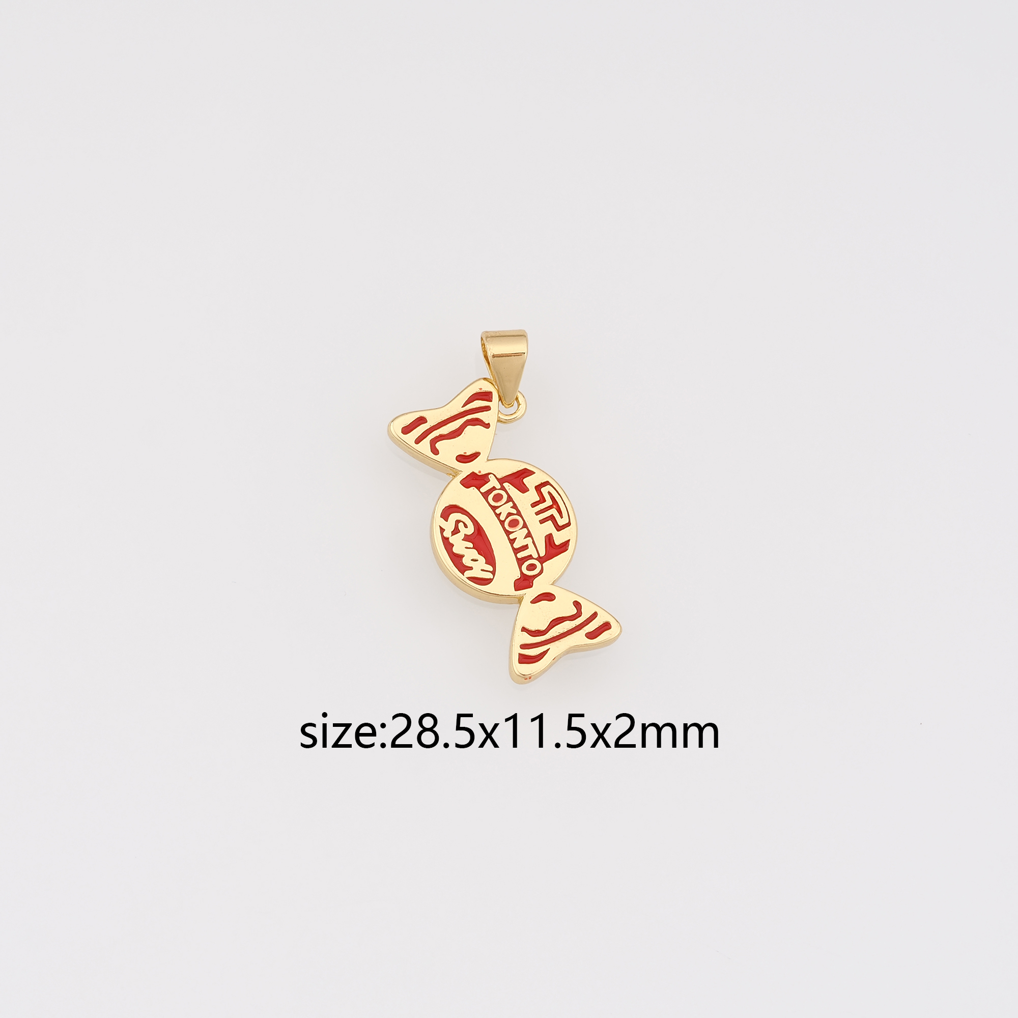 18K Gold Filled Candy Pendant,Sweet Charm,Candy Earrings Necklace for DIY Jewelry Making Supply