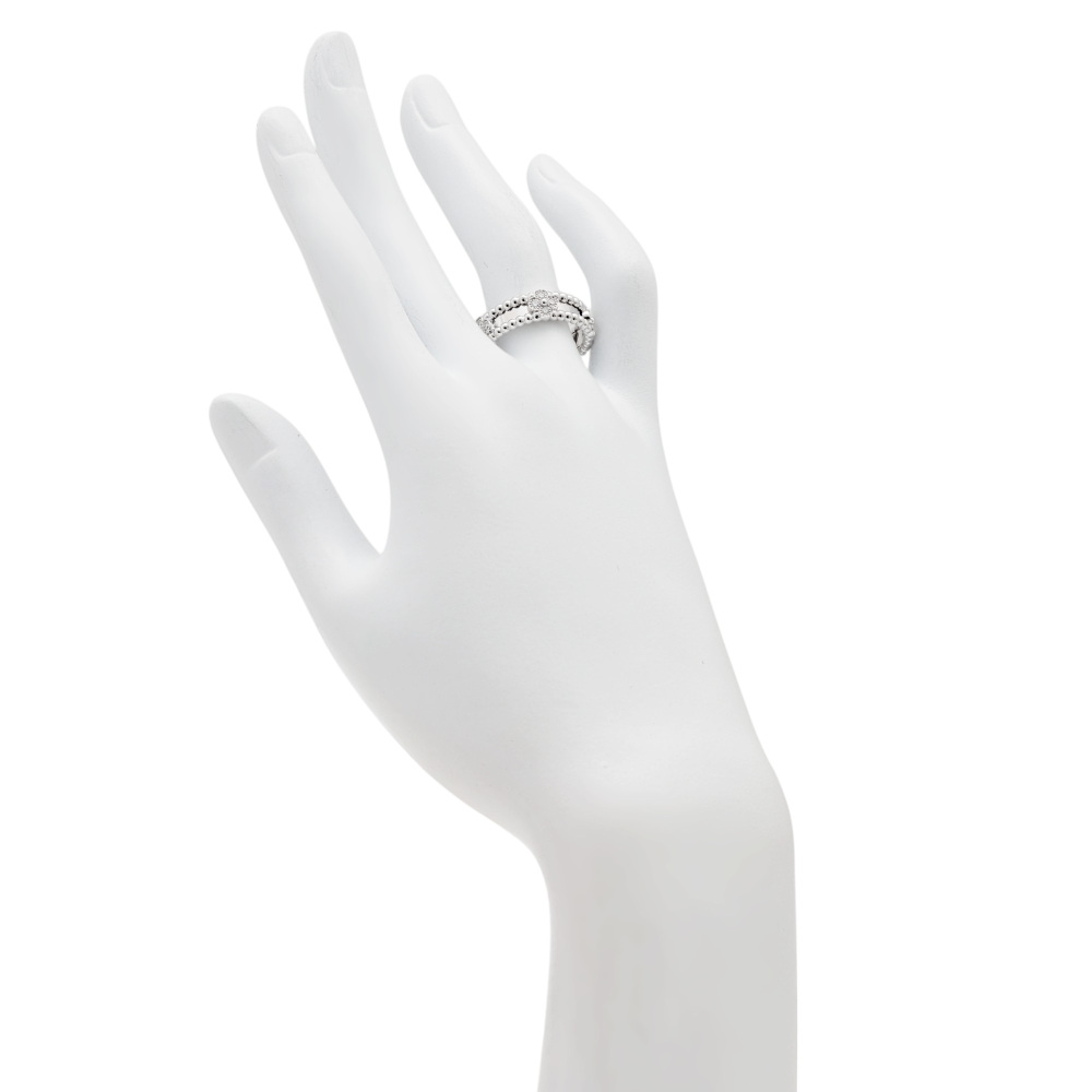 Van Cleef & Arpels Perlet Sweet Clover Ring 18K White Gold Diamond VCARP6MN00