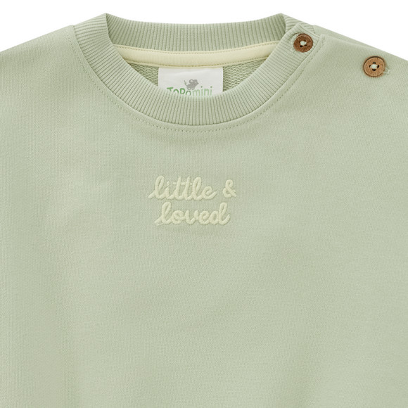 Topomini Pure Collection Baby Sweatshirt mit gesticktem Schriftzug