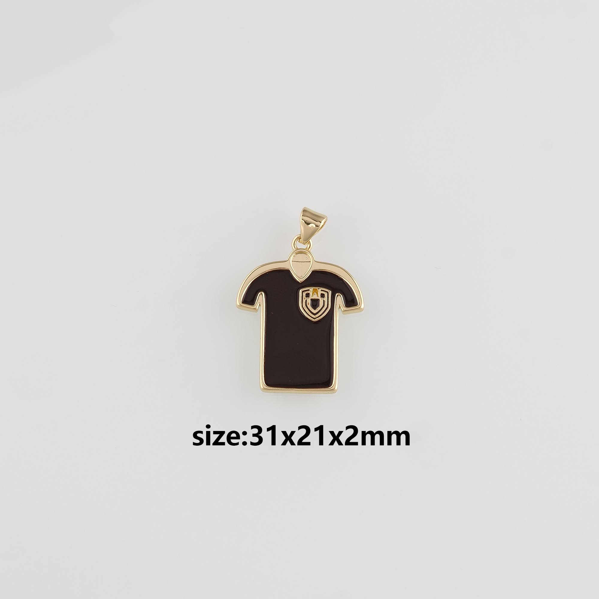 Enamel Clothes Pendant,18K Gold Filled Clothes Charm Earrings Necklace for DIY Jewelry Making Supply