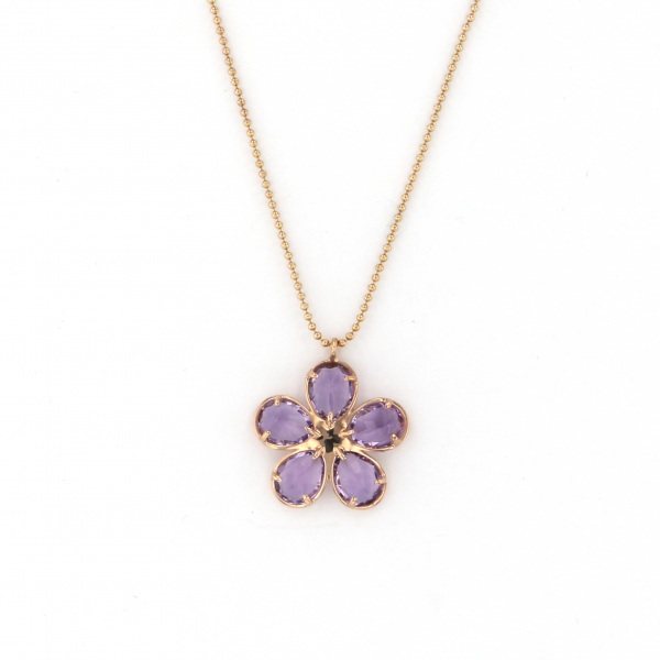 Tiffany & Co. Tiffany K18PG Pink Gold Necklace Amethyst
