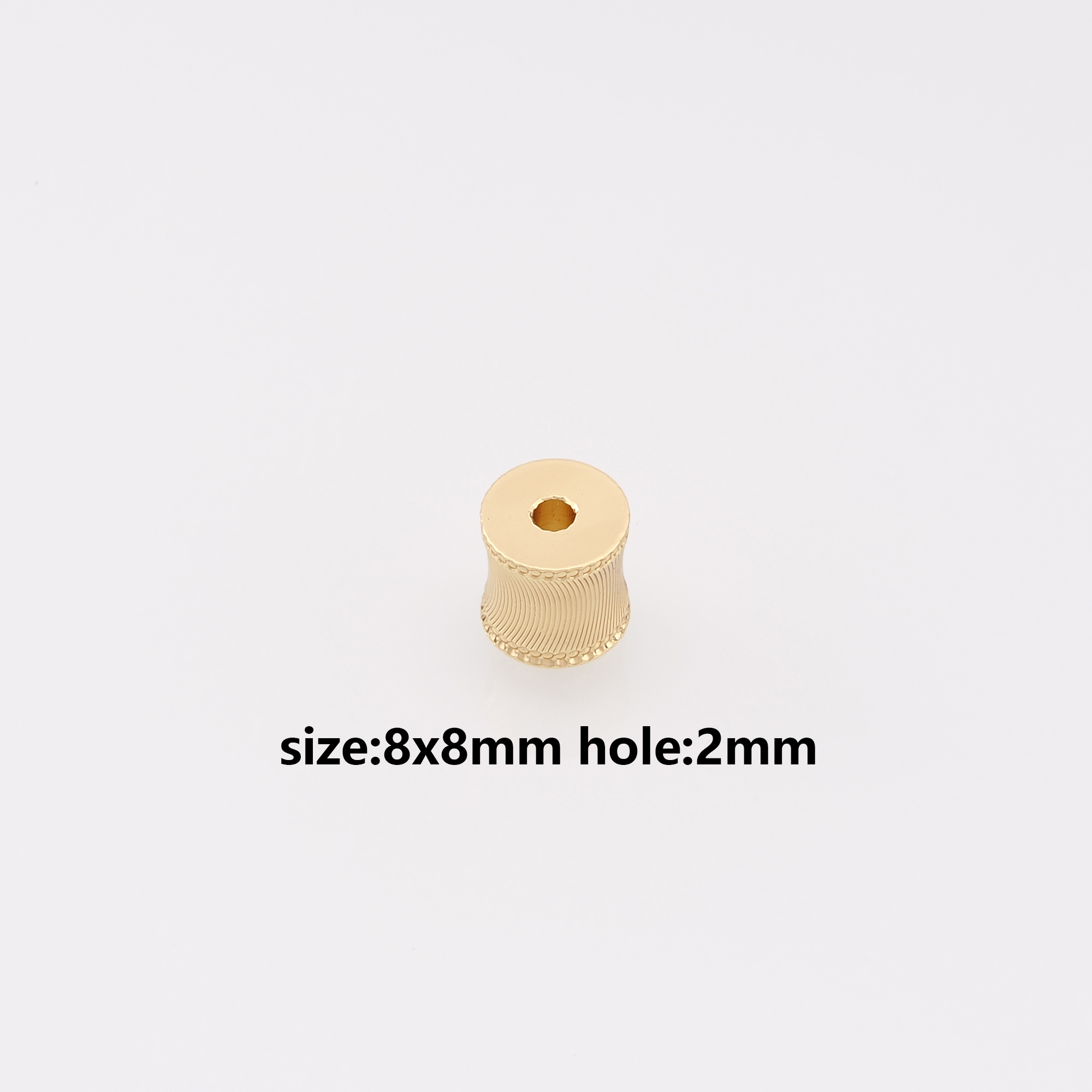 18K Gold Filled Cylinder Spacer Beads,Barrel Beads for Bracelet Jewelry Necklace Making Supply