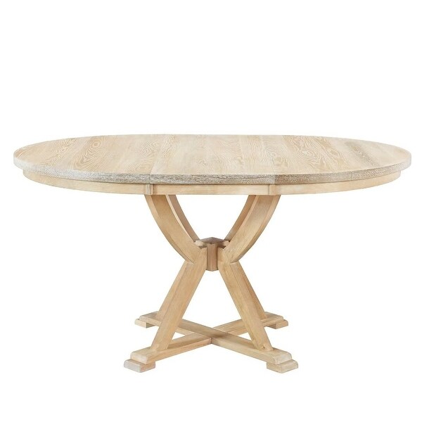 5Piece Extendable Round Dining Table Set with 15.7