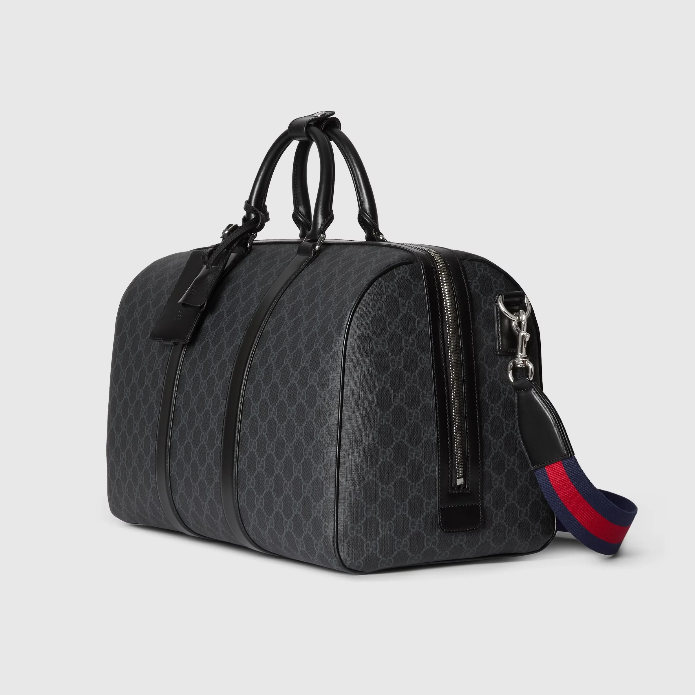 Gucci GG Canvas Medium Holdall Duffle Bag – Black