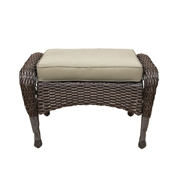 6piece Resin Wicker Patio Furniture Conversation Set with High Back
