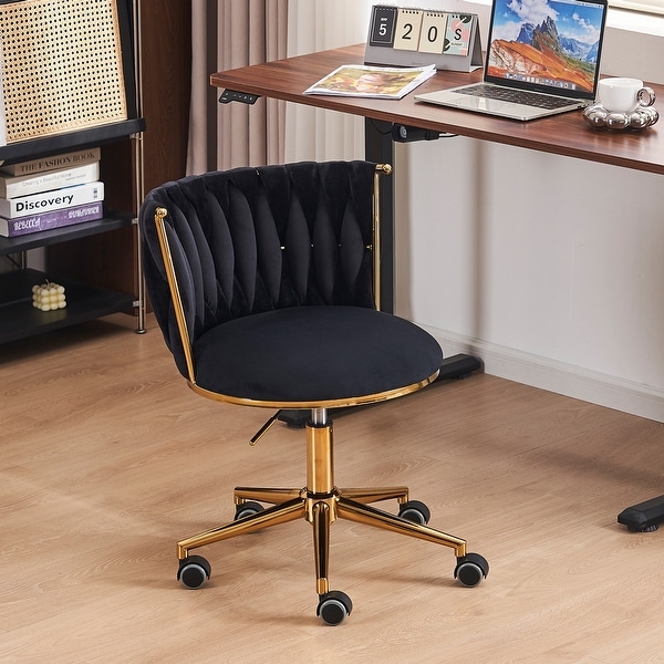 Office Desk Chair,Upholstered Home Office Desk Chairs with Adjustable Swivel Wheels