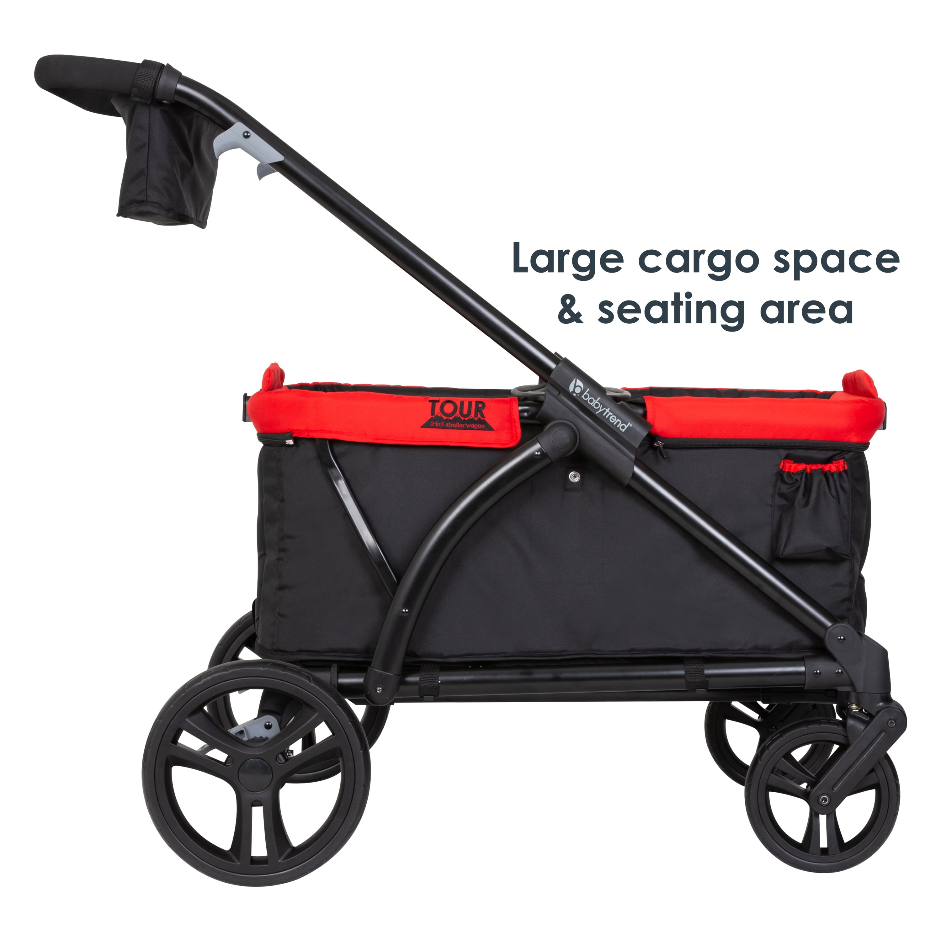 Baby Trend Tour 2-in-1 Stroller Wagon – Mars Red – Red