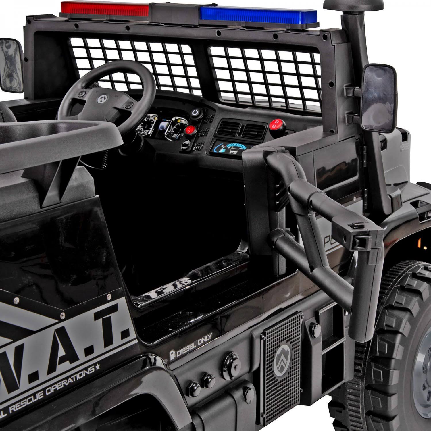 Huffy 12V Battery-Powered Swat Truck 2-Seater Ride-On Toy