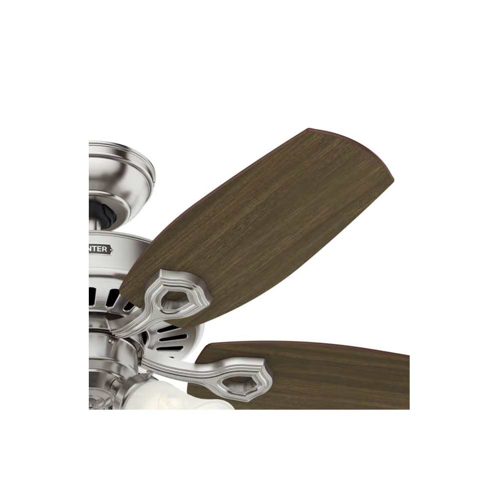 Hunter Builder Ceiling Fan 42 Brushed Nickel Brazilian Cherry;