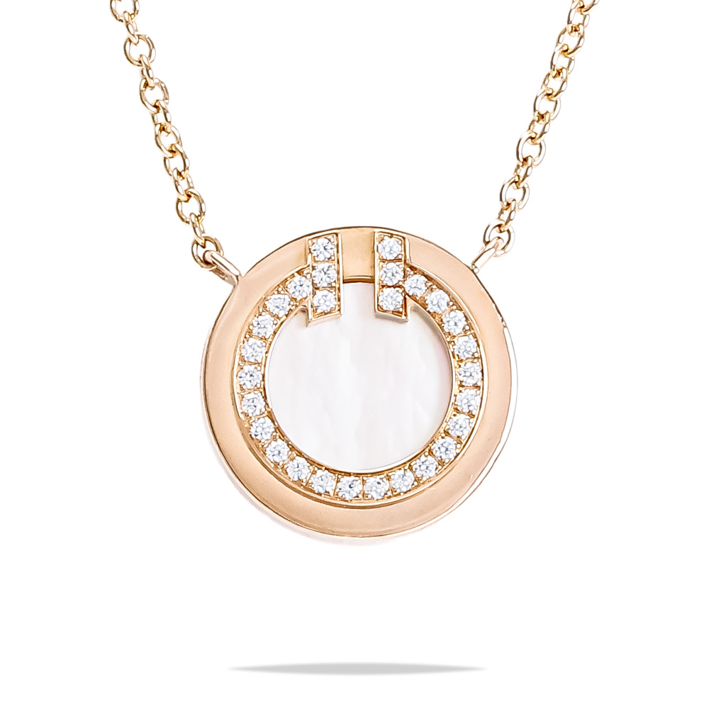Tiffany & Co. Tiffany T Two Circle Necklace 18K Rose Gold 67467574