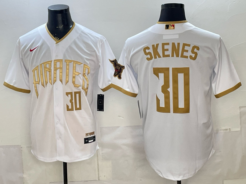 Men's Pittsburgh Pirates Paul Skenes #30 White 2026 City Connect Stadium Jersey