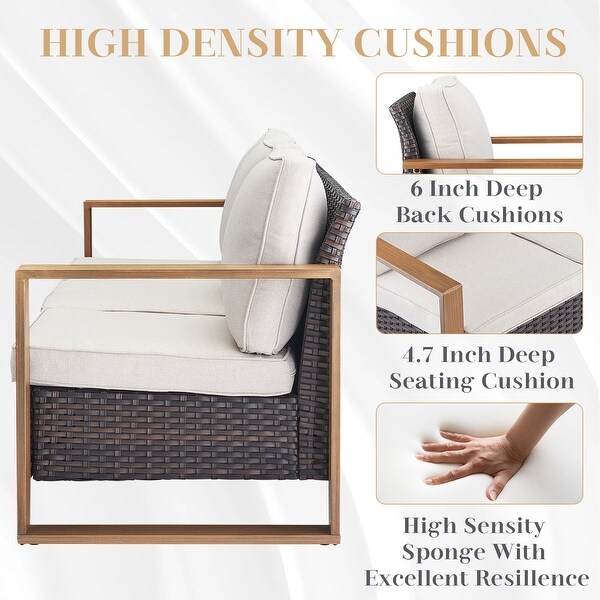 Patio Sofa Wicker High Back Sofa