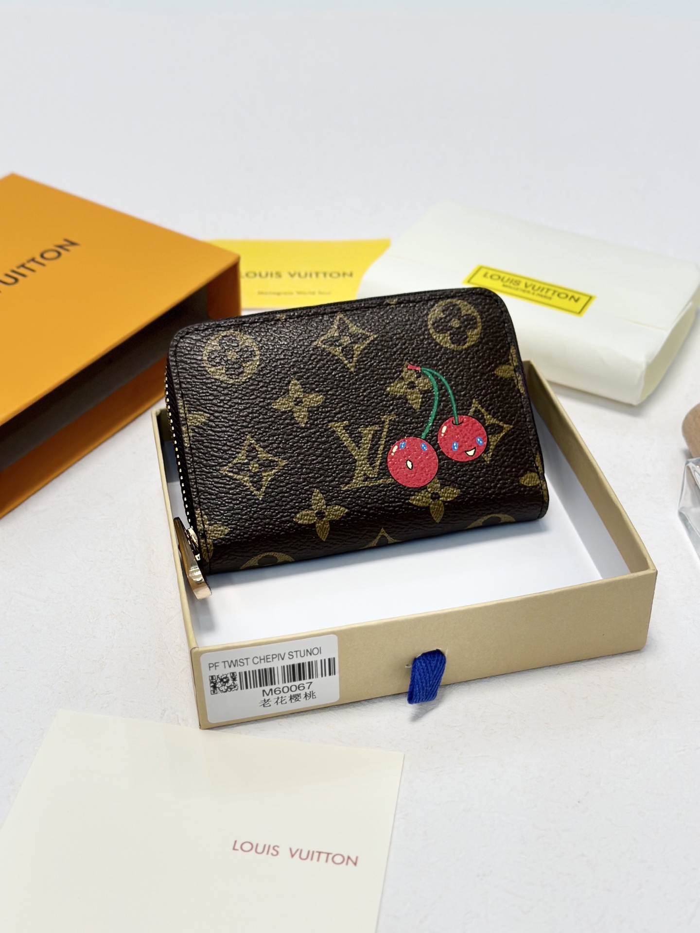 LV Cherry Zipper Coin Purse - cnluxepick