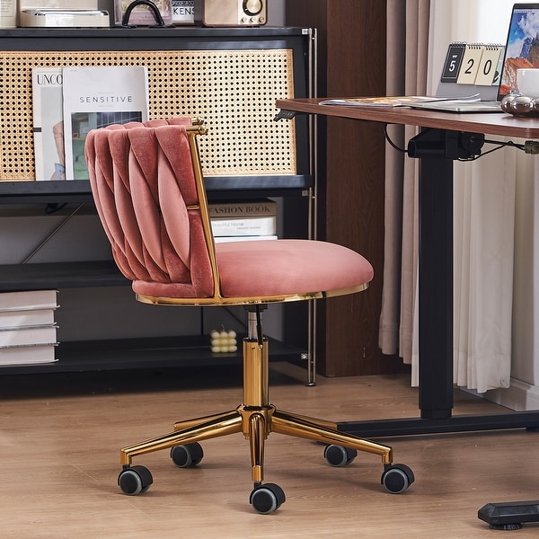 Office Desk Chair,Upholstered Home Office Desk Chairs with Adjustable Swivel Wheels