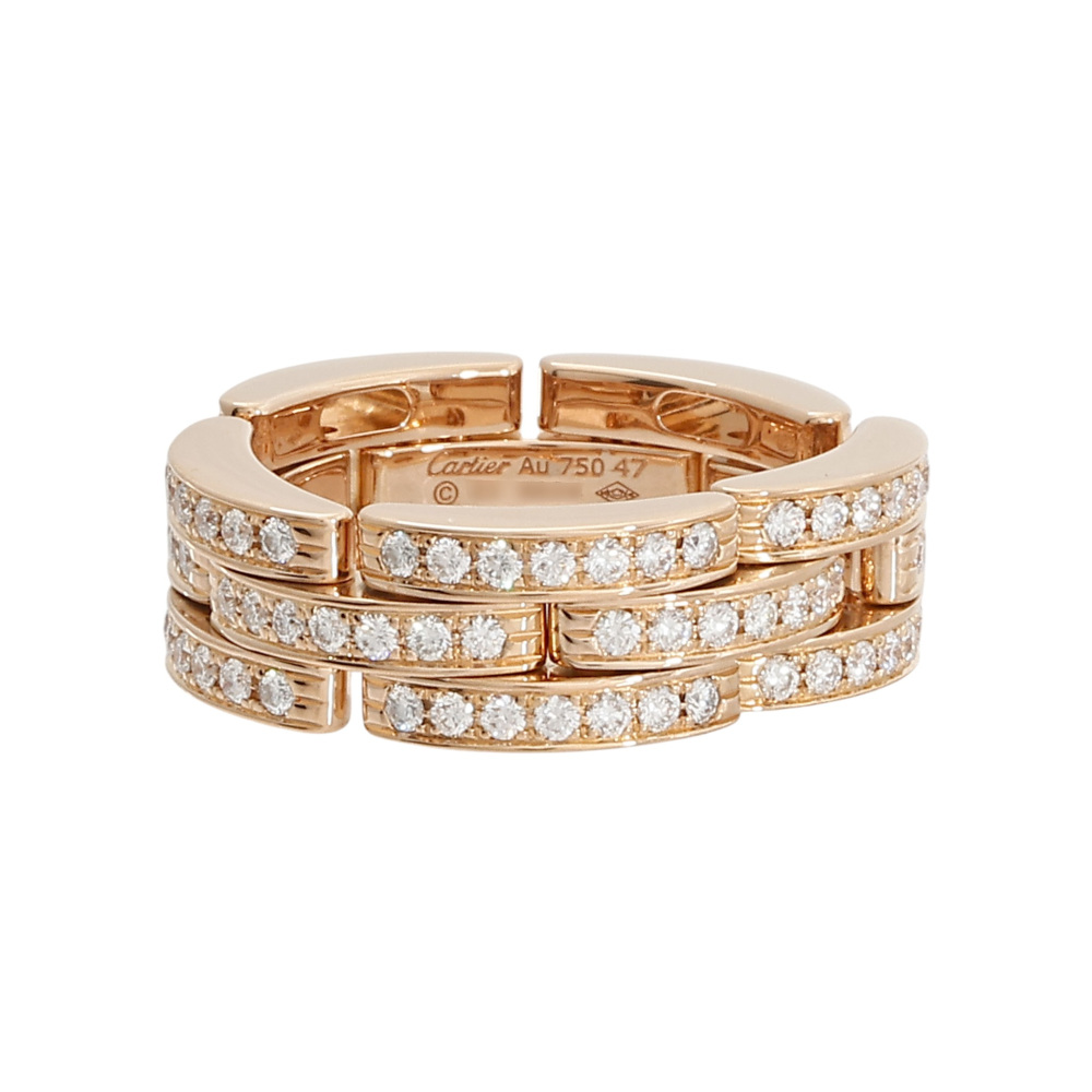 Cartier Mayon Pantale Ring 18K Rose Gold Diamond N4749100